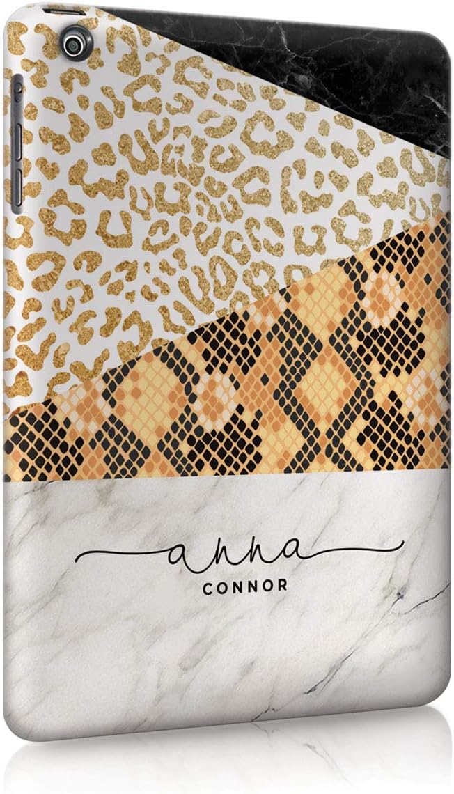 Personalised iPad 2/3/4 Tirita Case Hard Cover PRINTED GLITTER, NO REAL GLITTER Animal Print Snake Rose Gold Leopard Skin Custom Initials Name