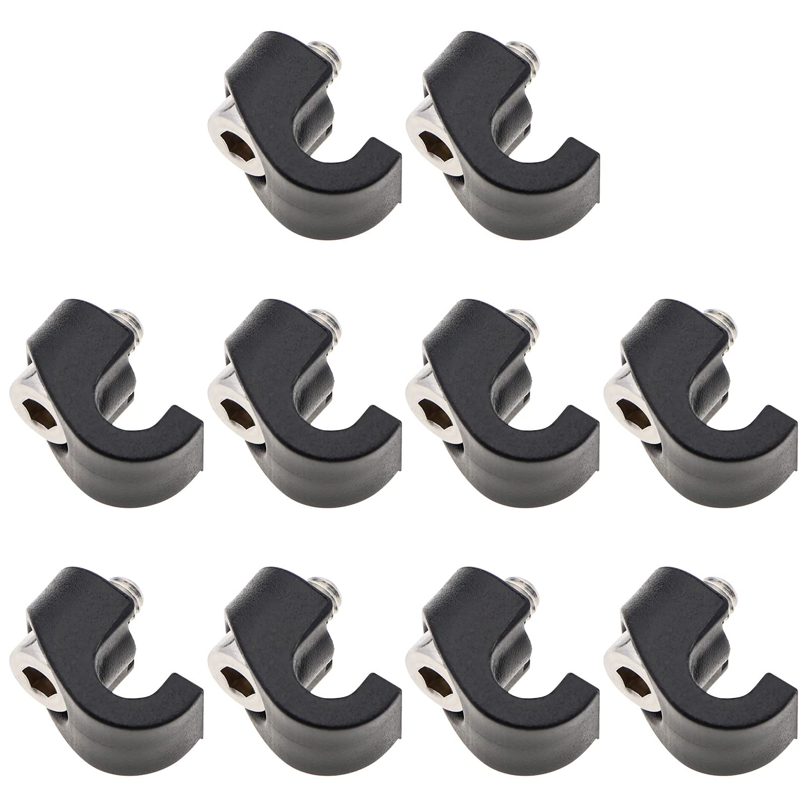 OTOTEC 10PCS Bicycle Fork Brake Cable Housing Clamps Bike Fork Brake Hose Guides Front Fork Cable C-Shaped Fixed Buckles 5.5mm Inner Diameter for Mountain Bike