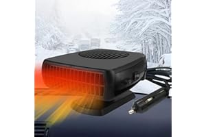 OUFFUN 200W Portable Car Heater, 12 Volt Heater for Car, Auto Car Heaters, Car Windshield Defogger Defroster,2 in 1 Fast Heating & Cooling, Auto Ceramic Heater Fan 360 Degree Rotary Defroster Defogger
