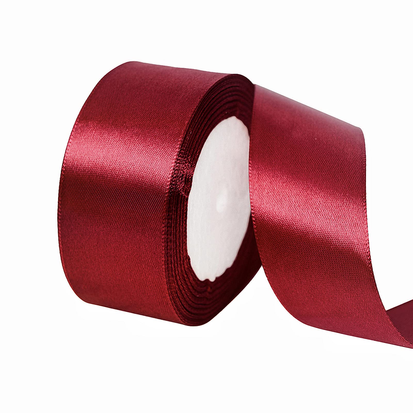 23m Wide Claret Satin Ribbon 40mm for Wedding Car,Large Fabric Christmas Ribbon 1.5 Inch Car Ribbon Thick Baby Blue Ribbon for Crafting,Gift Wrapping,Wedding,Christmas,DIY,Hair Bows,Cake Decorations