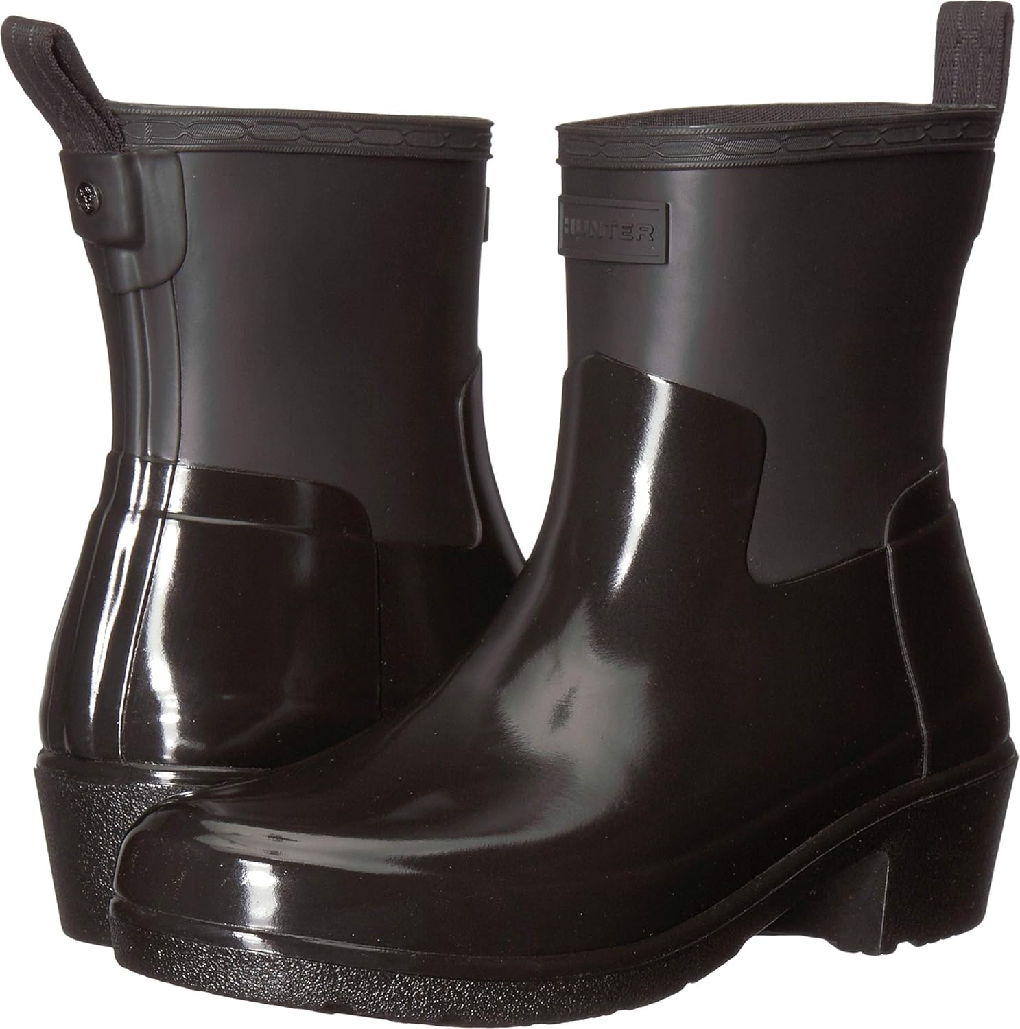 low black hunter boots