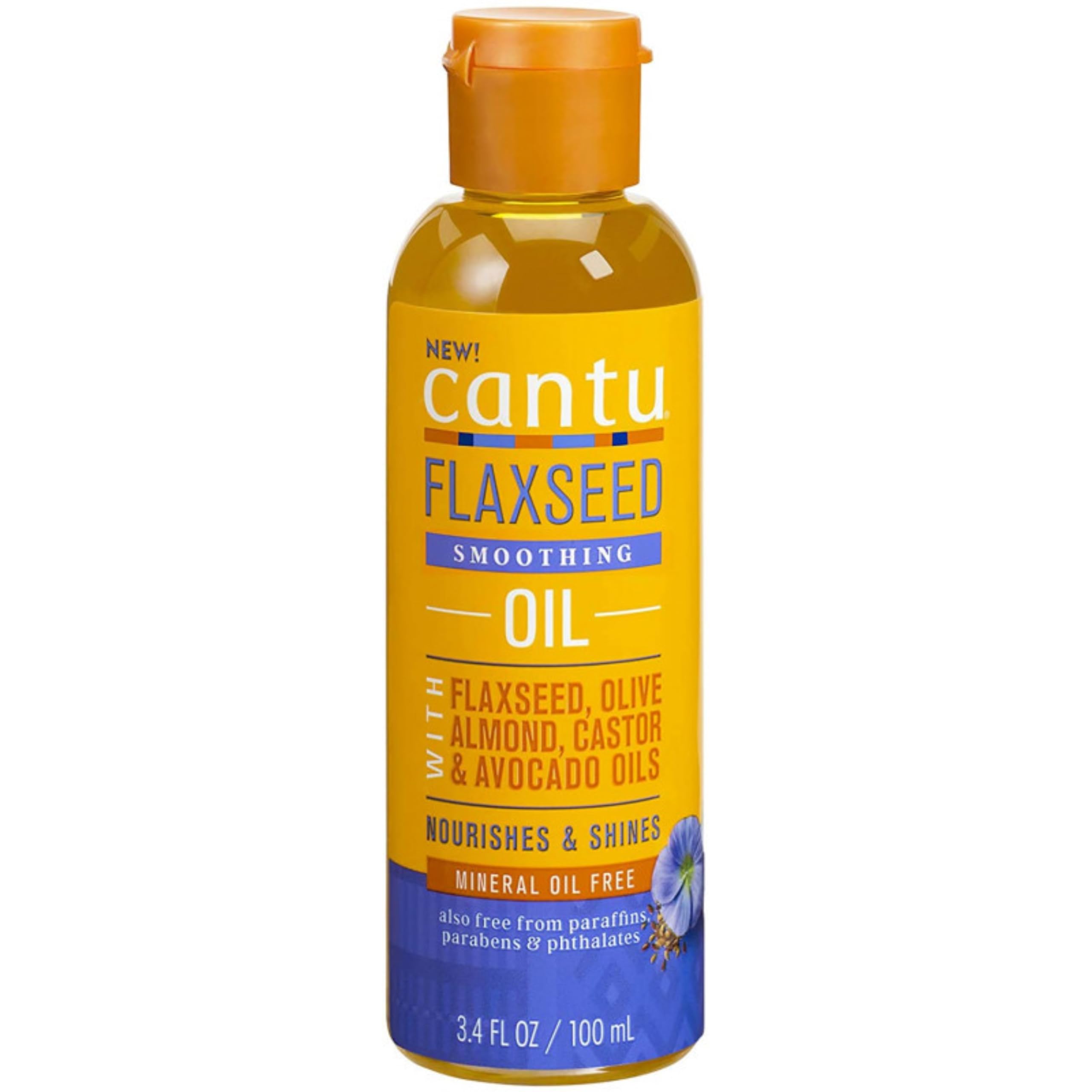 CANTU Flaxseed Smoothing Oil with Flaxseed, Olive, Almond, Castor & Avacado Oil 100 ml (Pack of 1)