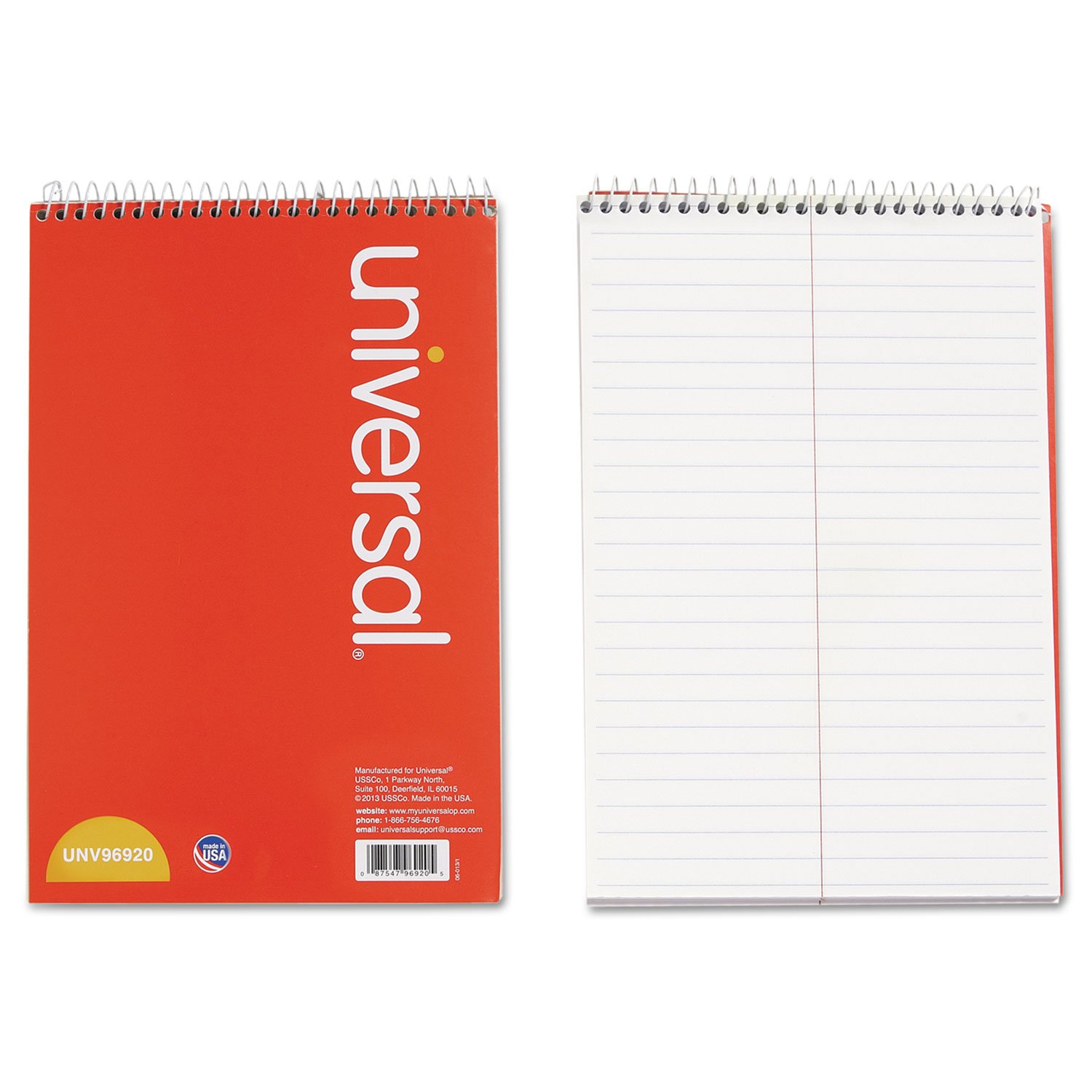 Photo 1 of Universal Steno Pads, Gregg Rule, Red Cover, 80 White 6 X 9 Sheets, 6/Pack