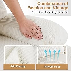 VINGLI 110' U Shaped Comfy Sectional Couch, Double