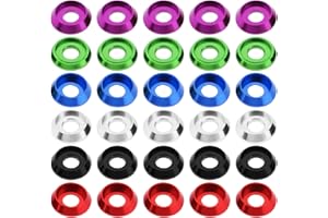 Briny River 60 Pieces M3 Aluminum Alloy Counterbore Washers 8x2mm Cup Shim Gaskets for RC FPV PC Drone Model