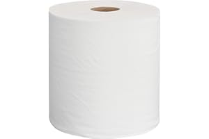 AmazonCommercial 1-Ply White Hardwound Paper Towels (416970)|Bulk for Business |High Capacity Roll |Compatible with Universal Dispensers|FSC Certified |800 feet per Roll (6 Rolls)