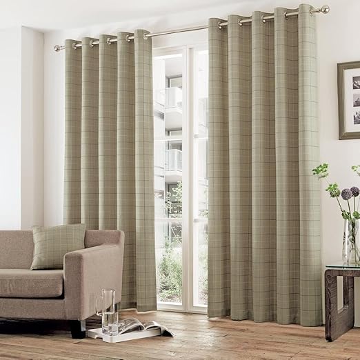 Tony S Textiles Burton Check Stripe Cotton Rich Eyelet Ring Top