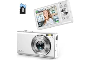 ANTEAM Digital Camera 4K Auto Focus Vlogging Camera 48MP 16X Digital Zoom Digital Camera with 32GB Memory Card YouTube Portable Compact Small Video Camera for Teens Adult Beginner Kids