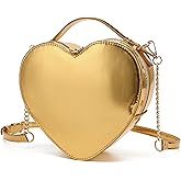 lola mae Heart Shape Crossbody Bag Zip Around Shoulder Handbag