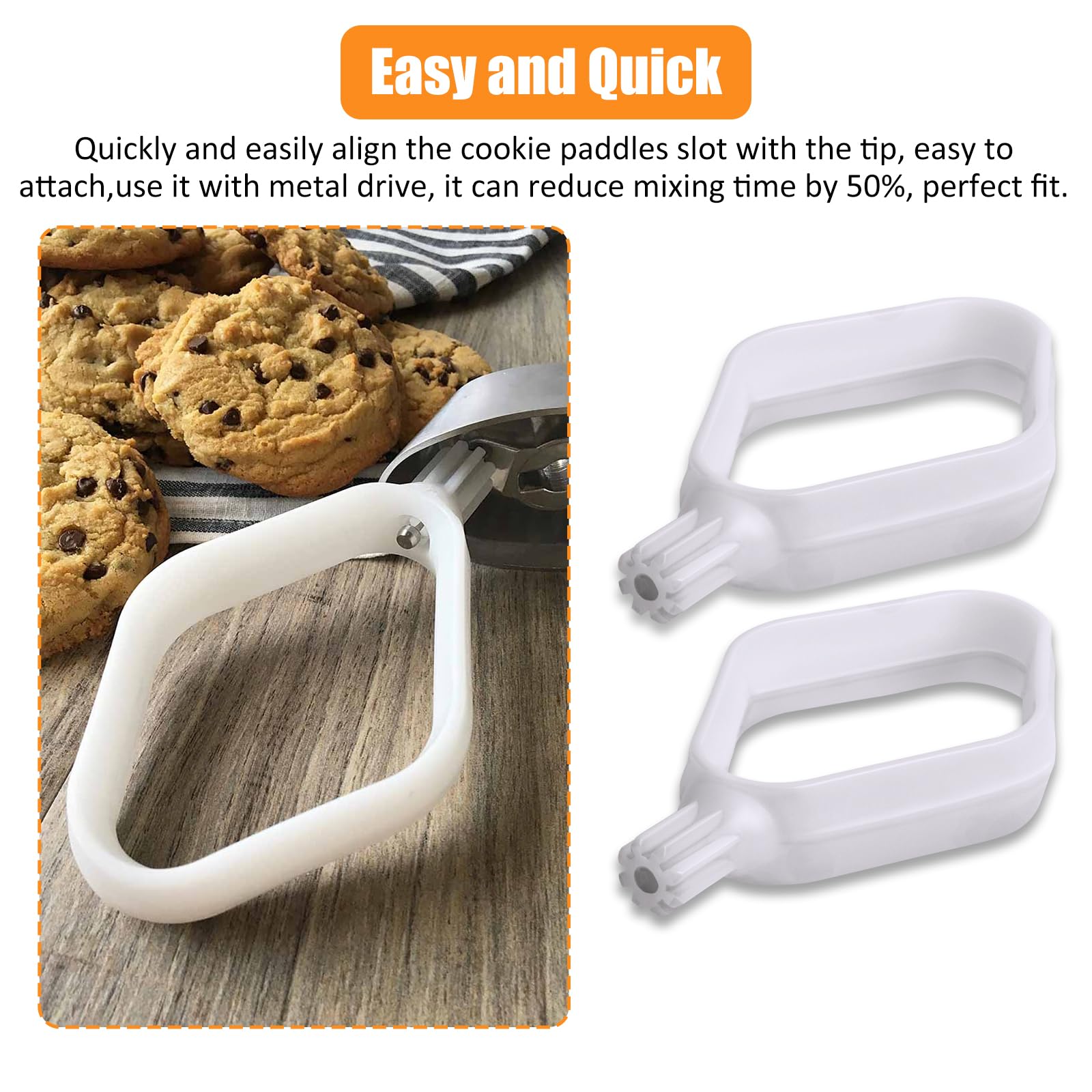 Cookie Paddles for Universal Kitchen Machine-Designed for Use With Metal Drivers,Food Grade Ideal for Universal and Plus Mixers