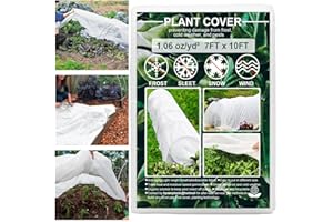 FARAER Plant Covers Freeze Protection, Antifrost Cover 7ft×10ft Reusable Rectangle Frost Protection Floating Row Cover Plant Blanket Garden Winterize Cover for Cold Weather Snow
