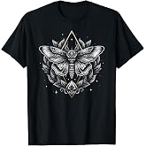 Moth Lepidoptera Heterocera Folkloric Wiccan Nature Goth T-Shirt