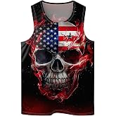 Black Mens Tank Tops Summer Sleeveless Tee Cool Workout T-Shirts Beach Novelty Undershirts