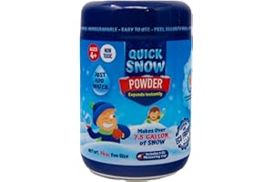 ECO GREEN SUPER ABSORBENT QUICK SNOW POWDER: Instant Snow - Makes 7.5 Gallon Magic Artificial Fake Snow - Just Add Water - Christmas Decorations Events Outdoor Indoor- STEM Slime Activities- 15 year + - Fun Size 14.0 Oz