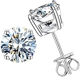 Moissanite Stud Earrings for Women Men - Total 1-4ct Laboratory Diamond S925 Silver Earrings Wedding Jewelry