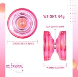 MAGICYOYO Crystal K2 Dual Purpose Yoyo Pink with Case and Strings view 7