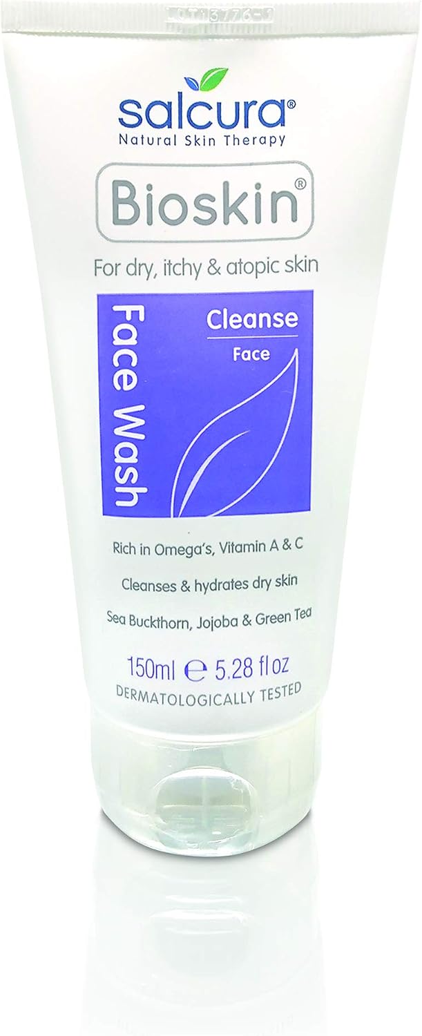 Salcura Natural Skin Therapy, Bioskin Face Wash, Natural Wash Cleansing All Impurities From Dry, Itchy & Sensitive Skin