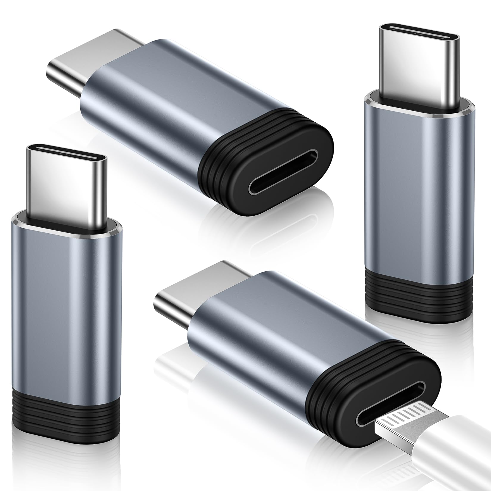 Photo 1 of Temdan 4 Pack Lightning to USB C Adapter for iPhone 15/16/17 Pro/17 Pro Max,for iPhone 17/16 Charger,17/16 Accessories,Fast Charging & Data Transfer,USB C Charger Connector Cable,Not for Audio/OTG