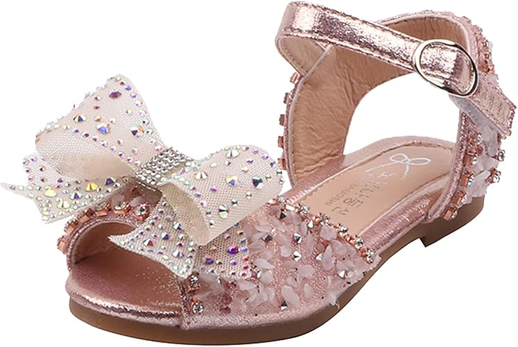 Amazon Dengs キッズサンダル 女の子 ベビーシューズ 蝶結び ドレスシューズ キラキラ 子供靴 幅広 フォーマル シューズ 春夏 キッズシューズ ヒール 発表会靴 可愛い ベビーサンダル 滑り止め 軽量 赤ちゃん キッズ 靴 プリンセス 結婚式 Dengs ドレスシューズ