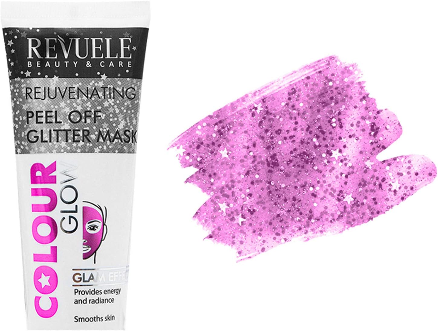 Revuele Facial Colour Glow Glitter Peel-off Mask (Pink)