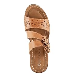 PATRIZIA Women's LOLLY Slide Wedge Sandals Camel EU