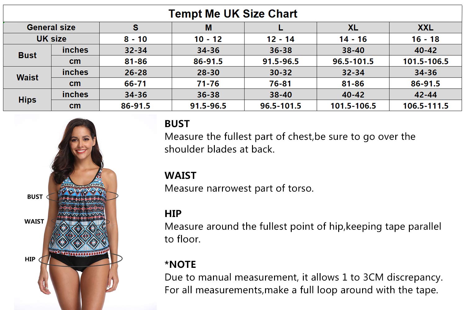 Tempt Me Women Padded Tribal Printed Tankini Set Vintage Retro Tankini Top with Boyshorts Shorts Two Pieces Swimwear Swimsuit Swimming Costume