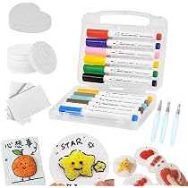 Kit Peinture Texture Mousse 3D Magique - 10 Feuilles, 12 Marqueurs, 3 Crayons Aquarelle, Perles, Chevalet - Activité Créative Enfants Et Adultes