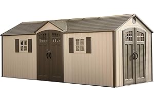 Lifetime 60127 20 x 8 Ft. Outdoor Storage Shed, Desert Sand