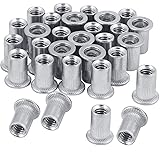 20 Pcs 1/4-20 Aluminum Flange Nutserts Rivet