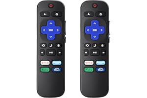 EFGWXYZ (Set of 2) Replacement Remote Controls Exclusively for Roku TV: Compatible with TCL, Hisense, Onn, Sharp, Element, Westinghouse, and Philips Roku Series Smart TVs (Not for Roku Stick or Box)