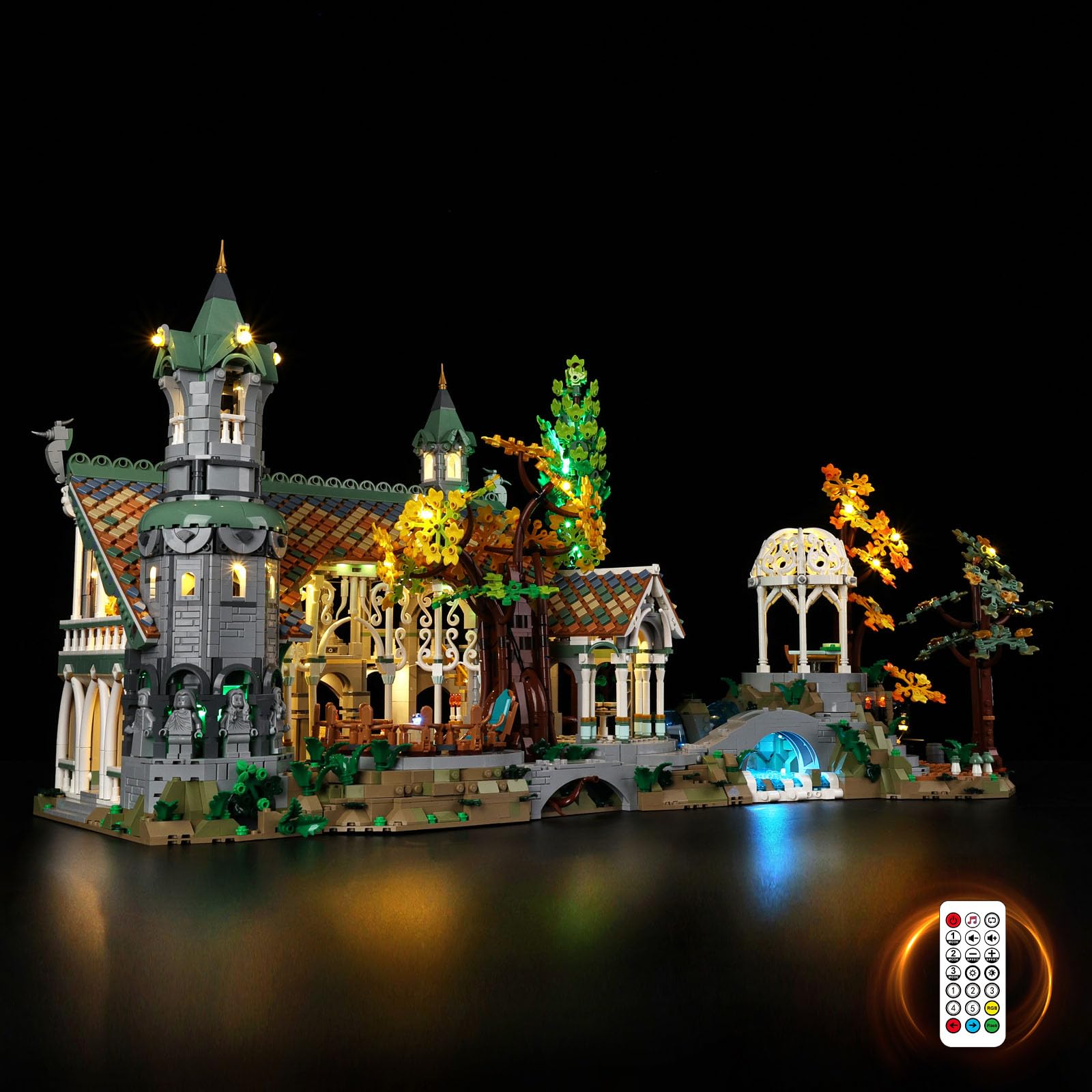 Kyglaring LED Lighting Kit Compatible with Lego The Rivendell 10316 Building Blocks, Lighting Accessories for Lego 10316 Model Set (Not Model)