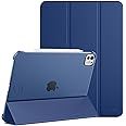MoKo for iPad Pro 11 Inch Case M4 2024 (5th Gen), Ultra Slim Stand Case with Hard PC Translucent Back Shell Cover for iPad Pro 11'' 2024 Model (A2836/A2837/A3006), Support Apple Pencil Pro, Navy Blue