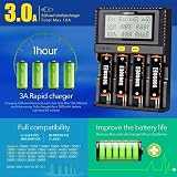 COSOOS Fastest 18650 Charger 3A Quad Quick LCD Temp Control view 3