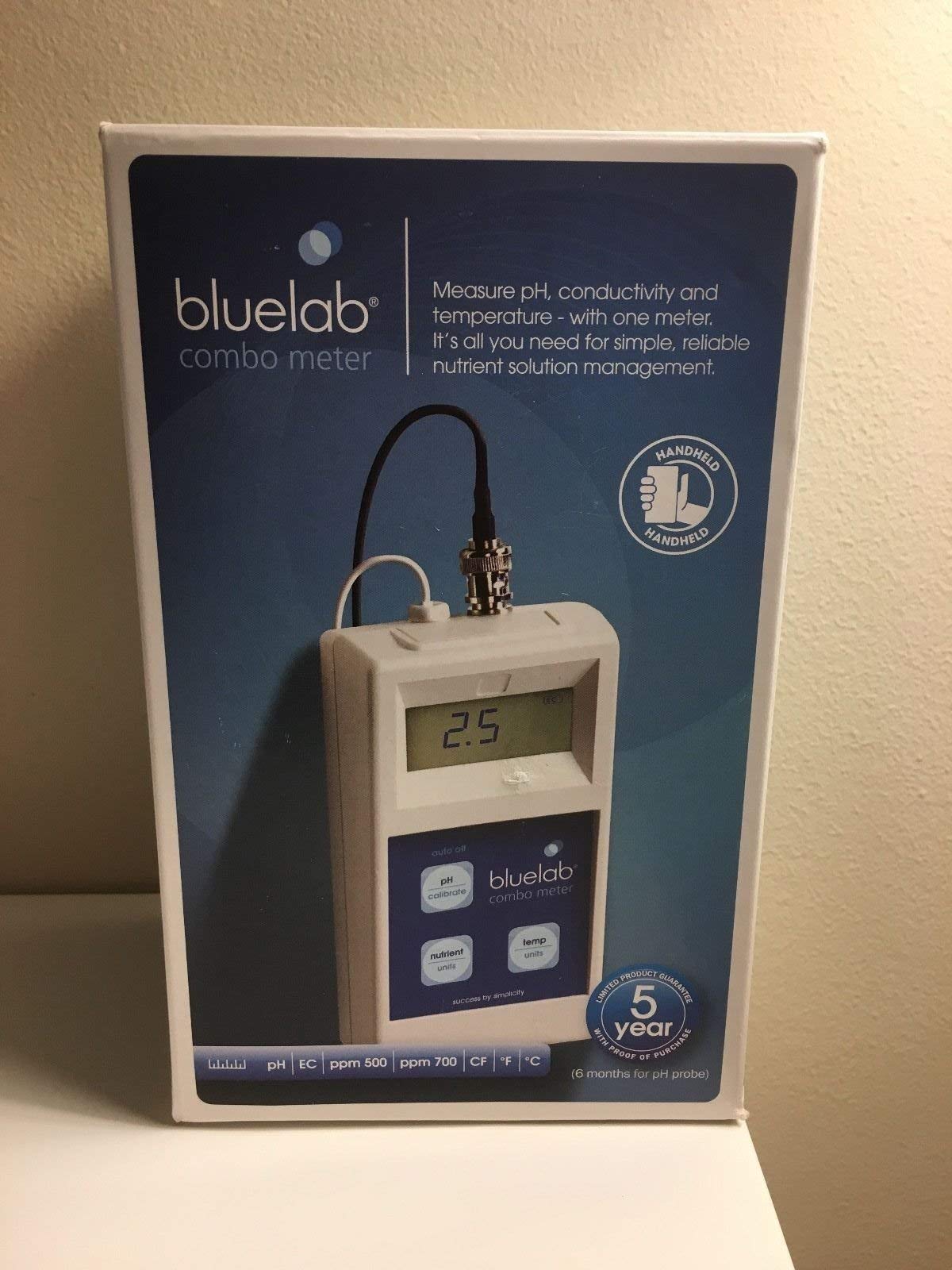 Bluelab Combo Meter for pH, Temperature, and Conductivity