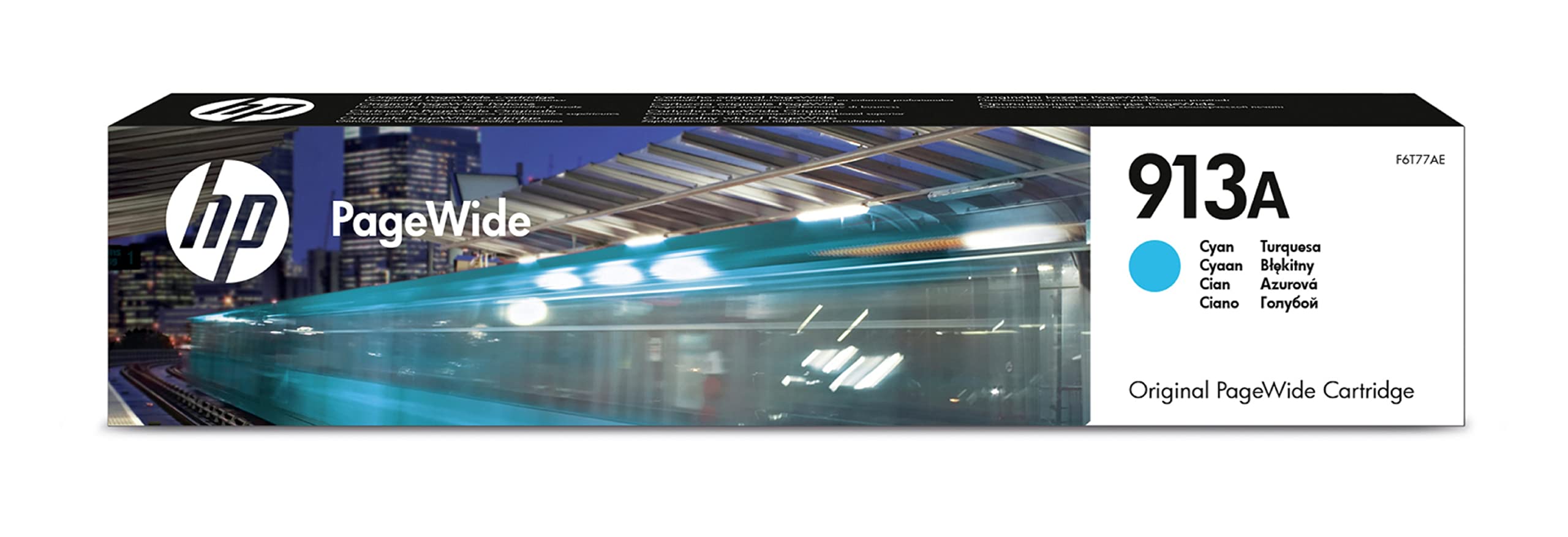 HP F6T77AE 913A Original PageWide Cartridge, Cyan, Single Pack