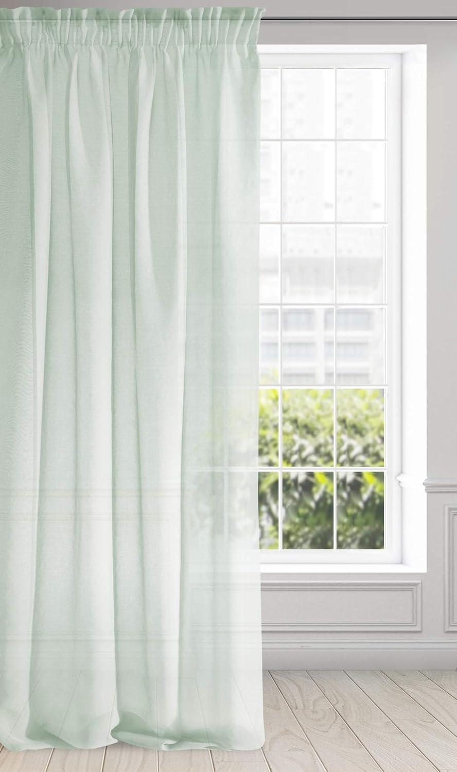 Eurofirany Smooth Curtains Transparent Elegant Glamour Bedroom Living Room Lounge 1 Piece Fabric Mint 140 X 270 Cm Amazon Co Uk Kitchen Home