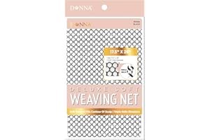 DONNA Deluxe Soft Weaving Net 17.5″ × 26″ – Triple Helix Structure Hair Net for Sew-in Weave Styles, Soft Texture Fits Scalp 