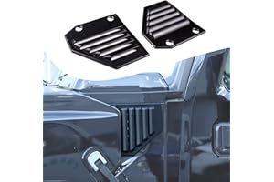 LCOJICEP Vent Cover Chrome Hood Bezel Trim Fit For Hummer H2 2006-2009， Engine Side Air Vent Grilles Cover, Auto Exterior Hood Side Air Vent Trim Cover Accessories, (2PCS) (Matt black)