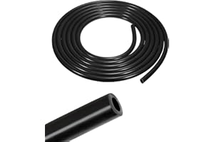bylikeho 10Ft Vacuum Tubing,High Performance Silicone Vacuum Tubing Hose Line,Car Accessories 1/4" Inner Diameter Hose,Vacuum Lines Automotive,Applies to Most Cars Trucks (Black)