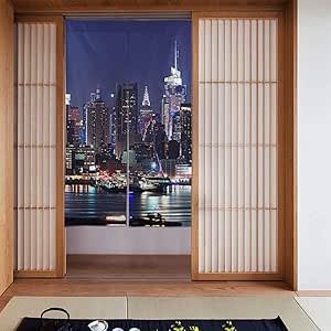 Nonebrand Manhattan Skyline Feng Shui cortina de puerta para cocina