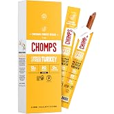 Chomps Original Turkey, Antibiotic Free, 10ct, Protein Snack Stick | Keto, Paleo, Gluten Free Turkey Stick, Zero Sugar Food, Whole30 Approved, Low Carb Snack, On-The-Go Nutrition, 12G Protein