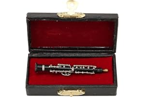 BEIJIALY Miniature Musical Instrument, Miniature Oboe Brooch for Music Lover, Exquisite Rust Protection Miniature Oboe Model 