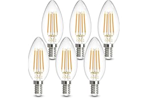 DiCUNO E12 Candelabra LED Bulb 40 Watt Equivalent, 2700K Warm White Non-Dimmable Ceiling Fan Chandelier Light Bulbs, 4W 550 L