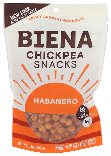 BIENA FOODS, CHICKPEA SNACK HABANERO, 5 OUNCE