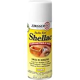 Zinsser Bulls Eye Shellac, Traditional Finish &amp; Sealer, Clear, 12oz Spray | Fast-dry, seals &amp; protects wood. Non-toxic, easy to use. Dries fast. Good for hobbies, crafts, small woodwork, touch-ups.