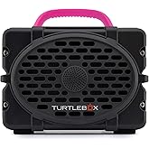 Turtlebox Original Gen 3: Portable Outdoor Bluetooth Speaker – Ultra-Loud (120dB), Waterproof (IP67), Rugged, Impact-Resistant, 3-Day Battery | Party Mode: Unlimited Pairing Stereo, Gray/Pink