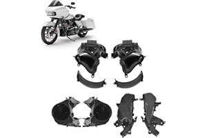 TEBEDI Inner Fairing Speaker Boxes & Storage Glove Box & Air Duct Compatible with 2015-2024 Harley Davidson Road Glide/CVO Road Glide Black Fairing Kit