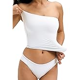 Women Soft Tube Tops Summer Going Out Tops Double Lined Bandeau Basic Tank Top