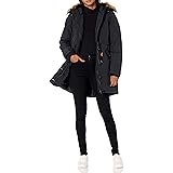 Amazon Essentials Women's Water Resistant Long Sleeve Longer Length Parka with Faux Fur Trim Hood