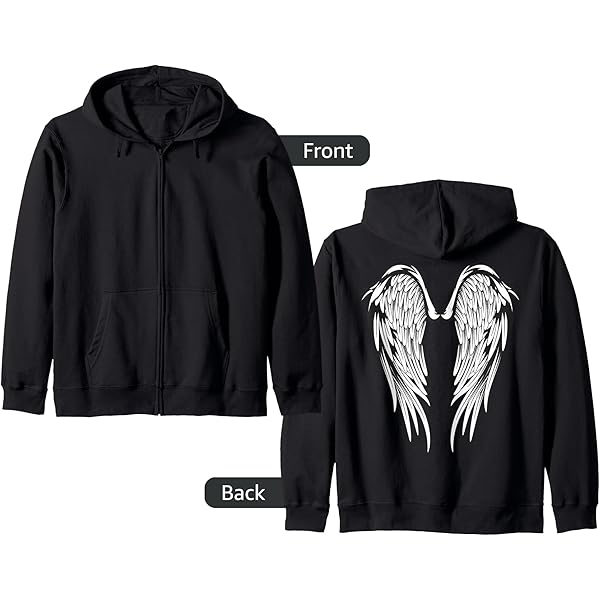 Amazon.com: Wings on the Back Side Angel Wings Back Print